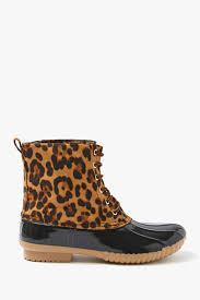 Jaguar Print Duck Boots Forever 21