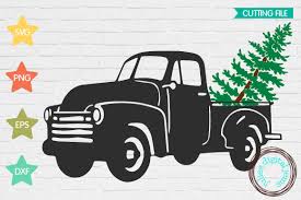 Grab your 'red christmas truck with tree' free svg Vintage Truck Christmas Tree Svg Old Truck Svg 993591 Cut Files Design Bundles