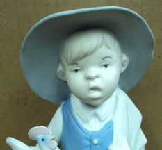 REX Valencia HUMMELWERK ~ Hand Made in Spain ~ 158 Boy w/ Chicken Figurine