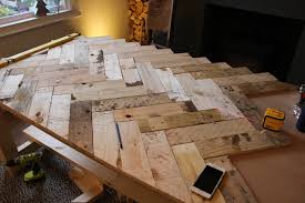 Magical, meaningful items you can't find anywhere else. How To Build A Farmhouse Table With A Pallet Wood Herringbone Top Kezzabeth Diy Renovation Blog