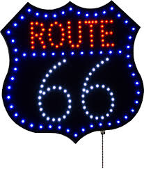 Each piece in my shop is created by hand by me. Route 66 Led Sign