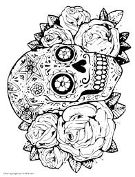Looking for christmas coloring pages? Skulls And Roses Coloring Pages Coloring Pages Printable Com