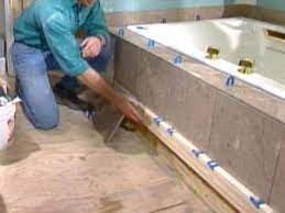 Use a polymer modified thinset to install the marble. How To Install A Marble Floor And Tub Surround How Tos Diy
