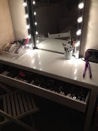 Simple Vanity Table With Lights Ideas Bedroom Set Small Shelves Tables Corner Makeup Modern Lighted Do It Yourself Apppie Org