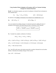 Co(g) + h2o(l)co2(g) + h2(g) 2. Using Standard Molar Enthalpies Of Formation To Calculate Enthalpy