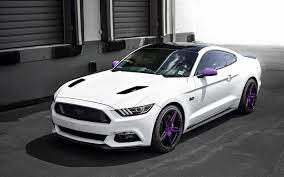 Ford Mustang Incurve Wheels Lp 5 2016 White Mustang Sports Cars Tuning Mustang Purple Wheels Ford Ford Mustang Sports Cars Mustang
