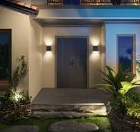 C Cattleya 2 -Pack 4-in H Matte Black Hardwired Integrated LED Outdoor Wall  Light