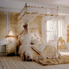 Sheer curtain diy for canopy bed. Canopy Bed Romeo Volpi Single Classic With Upholstered Headboard