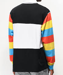 Black And White Long Sleeve Polo Salem7 Go Away Black White Multicolor Long Sleeve Polo Shirt Zumiez In 2020 Long Sleeve Tshirt Men Long Sleeve Polo Shirt Men S Long Sleeve T Shirt