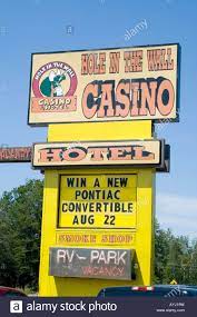 Sign For Hole In The Wall Casino Danbury Wisconsin Usa Stock Photo Alamy