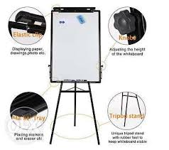 Easel Stand Writing Magnetic Board With Flip Chart Clip And