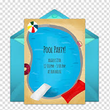 Birthday Party Invitation Wedding Invitation Birthday Greeting Note Cards Swimming Pools Childrens Party Bridal Shower Free Party Transparent Background Png Clipart Hiclipart