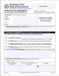 Template may be used to create a resolution by a foreign corporation to adopt a fictitious name when the true name of the corporation is not available in north . How To File A Connecticut Llc Amendment With The Secretary Of The State