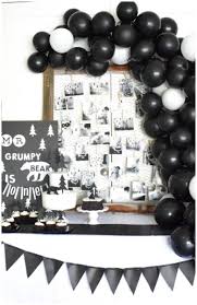 Black And White Theme Party Ideas Grumpy Bear Ashley S Dream Decor White Party Theme White Party Decorations Black And White Party Decorations