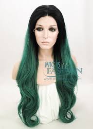 Black And Green Wig Pin By Red Poison On Wigs Green Wig Dark Green Hair Wigs