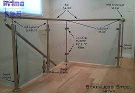 Exterior Stainless Steel Railing Handrail Balcony Steel Grill Steel Stair Railing Steel Handrail Modern Stairs