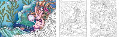 Realistic printable coloring pages for adults. Amazon Com Creative Haven Magnificent Mermaids Coloring Book Creative Haven Coloring Books 0800759832514 Sarnat Marjorie Books