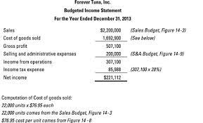 Construct A Budgeted Income Statement As Part Of Your Master Budget Dummies