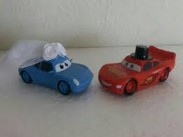 Lightning Mcqueen And Sally Mater Wedding Cake Topper Cars Etsy Wedding Cake Topper Car Wedding Topper Car Cake Toppers