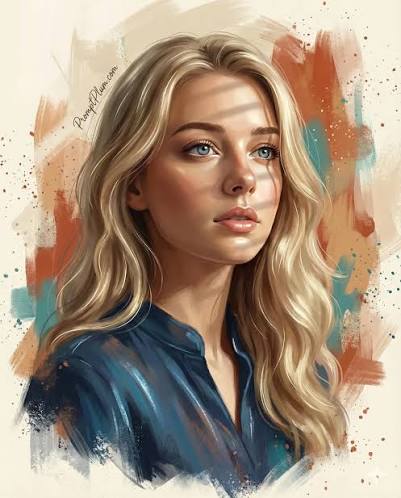 Warm Acrylic Impressionist Portrait