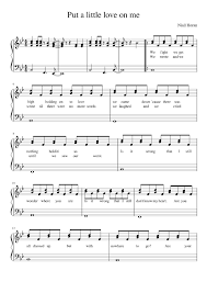 After uploading, drag and drop the photos to the scenes on the right panel. Put A Little Love On Me Sheet Music For Piano Solo Musescore Com