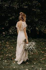 Scoop Back Boho Wedding Gown Bohemian Wedding Gown Alternative Wedding Dresses Wedding Dresses Lace
