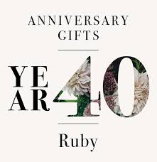 Oh, the years go by quickly! Our Guide To 40th Anniversary Gifts Red As A Ruby The Goods