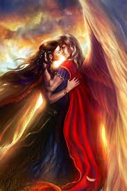 I See A Forbidden Love Between A Human Woman And An Angel He Is Willing To Face The Wrath Of God Just For A Chance W Engel Kunst Engel Und Teufel