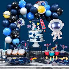 Bring intergalactic style to your party with our outer space centerpiece decorations. Outer Space Party Ballons Garland Set 1st Birthday Party Decorations Kids Boy Birthday Baloons For Shopee Philippines