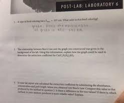 Each parameter (red, green, and blue) defines the intensity of the color as an integer between 0 and 255. Solved Post Lab Laboratory 6 L A Type Of Food Coloring Chegg Com