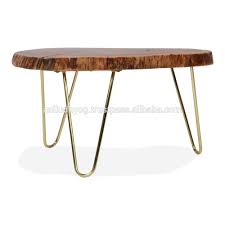 Round table with 6 animal paw legs. Rustic Industrial Live Edge Top Coffee Table With Gold Finish Legs Buy Rustic Industrial Live Edge Top Coffee Table With Gold Finish Legs Brass Finish Metal Legs Coffee Table Live Edge Furniture Product