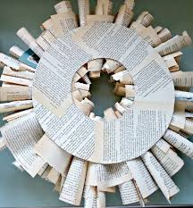 Pottery Barn Knockoff Book Page Wreath Book Page Wreath Wreaths Pottery Barn