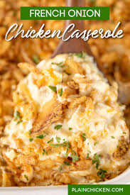 Just a handful of ingredients are mixed together for this party favorite dip recipe! French Onion Chicken Casserole Plain Chicken