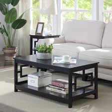 Shop coffee tables at target. Convenience Concepts Town Square 40 In Black Medium Rectangle Wood Coffee Table With Shelf S20 364 The Home Depot