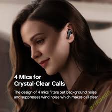 Wireless Earbud Bluetooth 5.3 Headphones Stereo Bass Ear Buds in-Ear  Earphone with 4 ENC Mic LED Display Noise Cancelling Earbud