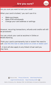 Bank of america canceled one of my credit cards because they thought it had been compromised by some transactions on amazon. How To Lock And Unlock Your Bank Of America Charge Card Via The Bank Of America Mobile App