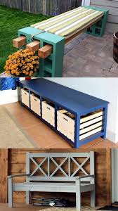 How gorgeous is this handmade wooden bench? 21 Gorgeous Easy Diy Benches Indoor Outdoor A Piece Of Rainbow
