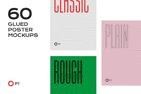 60 Glued Poster Mockup Bundle Poster Mockup Mockup Photoshop Cs5