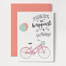 Cute Birthday Cards For Women Printable Birthday Card Bicycle Birthday Birthday Card Printable Birthday Cards For Boyfriend Birthday Cards