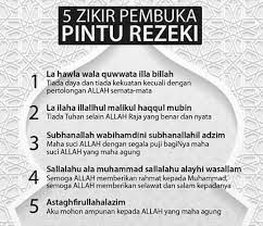 Doa pembuka rezeki / pic source : Amalkan 5 Zikir Pembuka Rezeki Cahaya Hayati