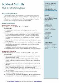 content developer resume samples