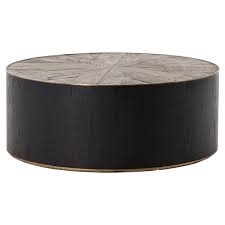 Best price offer for coffee tables in nairobi, kenya. Primo Rustic Lodge Black Brown Round Oak Wood Round Coffee Table 31 W 40 W Kathy Kuo Home