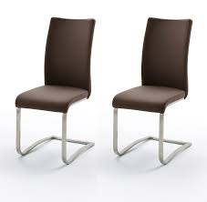 Esszimmerstuhl mees braun vintage leder polsterstuhl stuhl. 2 X Stuhl Arco Braun Freischwinger Leder