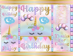 Blank craft paper bag for packaging design. Printable Birthday Chip Bag Templates For Instant Download