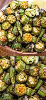 Easy Baked Okra Baked Okra Healthy Vegetable Recipes Okra Recipes