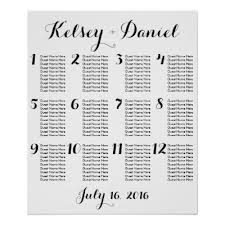 simple chic wedding seating chart