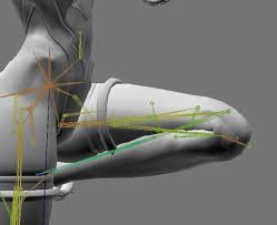 さくらもち on twitter 今日思いついた膝の構造を実装してみたが上手くいった 大腿と下腿と膝で3本 腿と脹脛に潰れ表現用の骨をそれぞれ1本の計5本 現状では一番コンパクトに構成出来たんでない character rigging 3d modeling tutorial character modeling