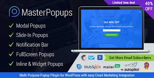 Download Nulled Masterpopups Multi Purpose Popup Plugin For Wordpress With Easy Email Marketing Integration For Marketing Integration Plugins Lead Generation