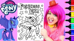 Pinkie pie was originally supposed to be called pegasus and is celesta was originally not going to be a princess but a queen. Coloring Princess Luna My Little Pony Coloring Page Prismacolor Markers Kimmi The Clown Youtube
