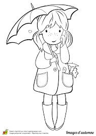 coloriage dessin automne fillette et parapluie hello kitty petite fille winnie l&#x00027;ourson de miel